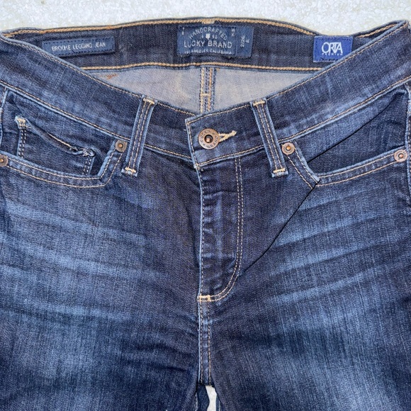 Lucky Brand Dark Indigo Skinny Jeans - Brooke Legging Jean - Picture 2 of 3